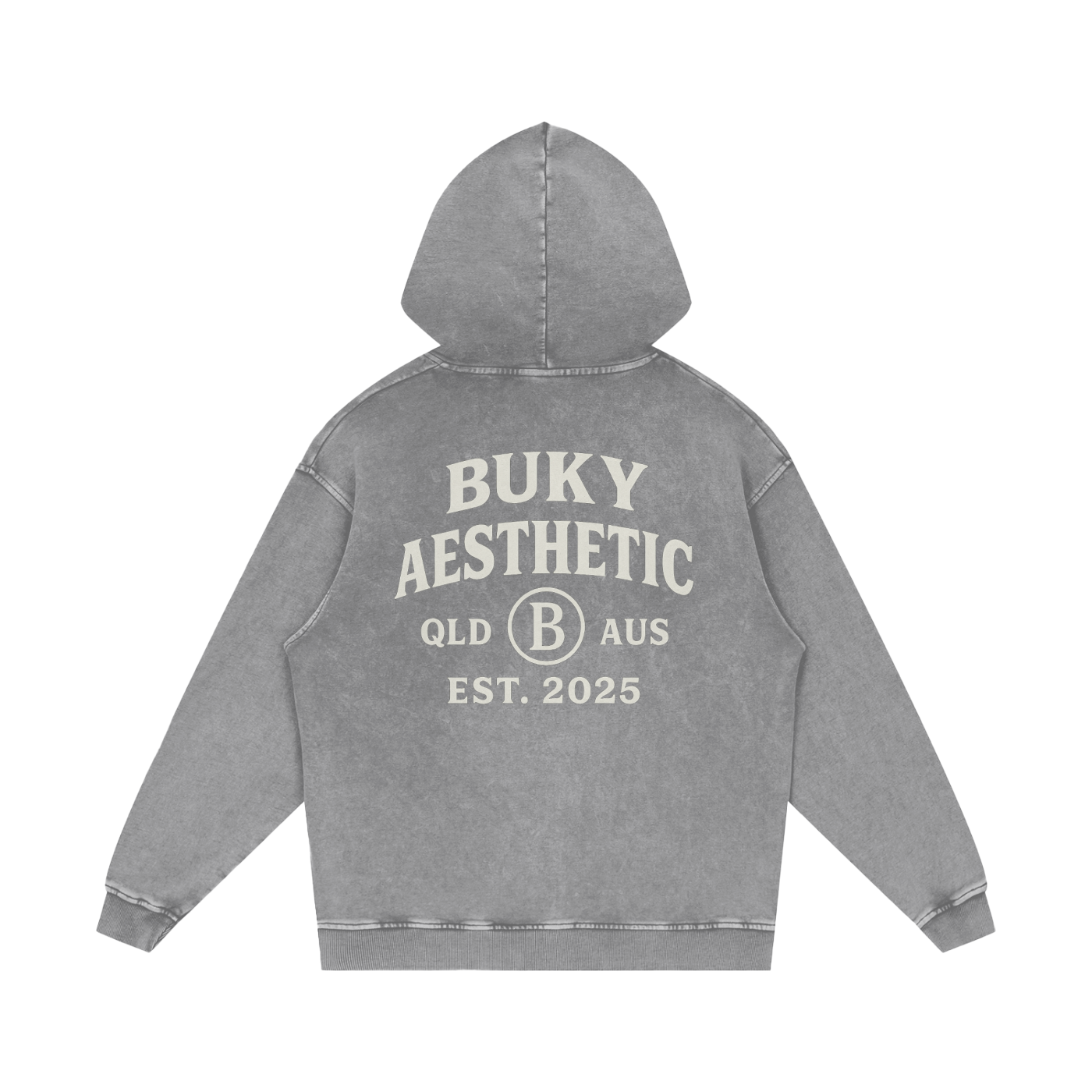 Snow Washed Loose Cotton Hoodie