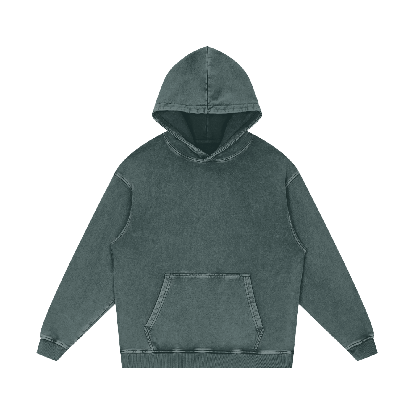 Snow Washed Loose Cotton Hoodie