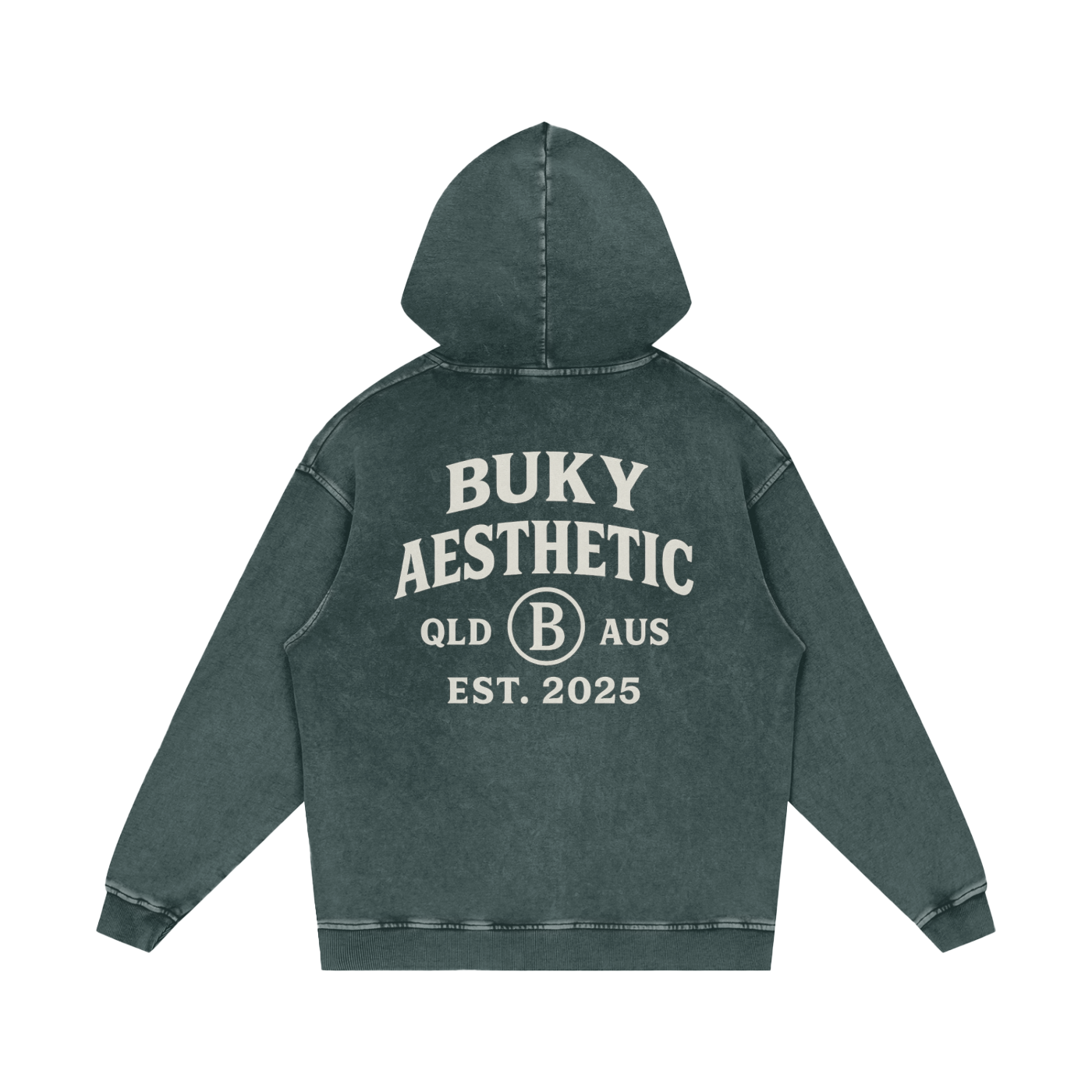 Snow Washed Loose Cotton Hoodie