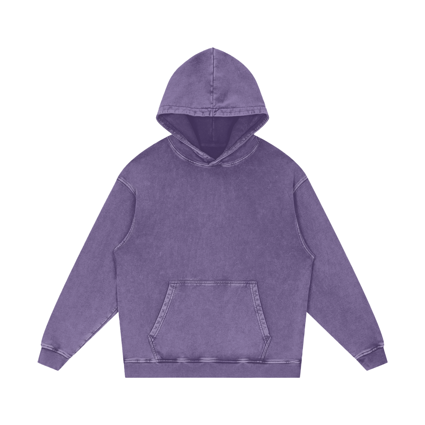 Snow Washed Loose Cotton Hoodie