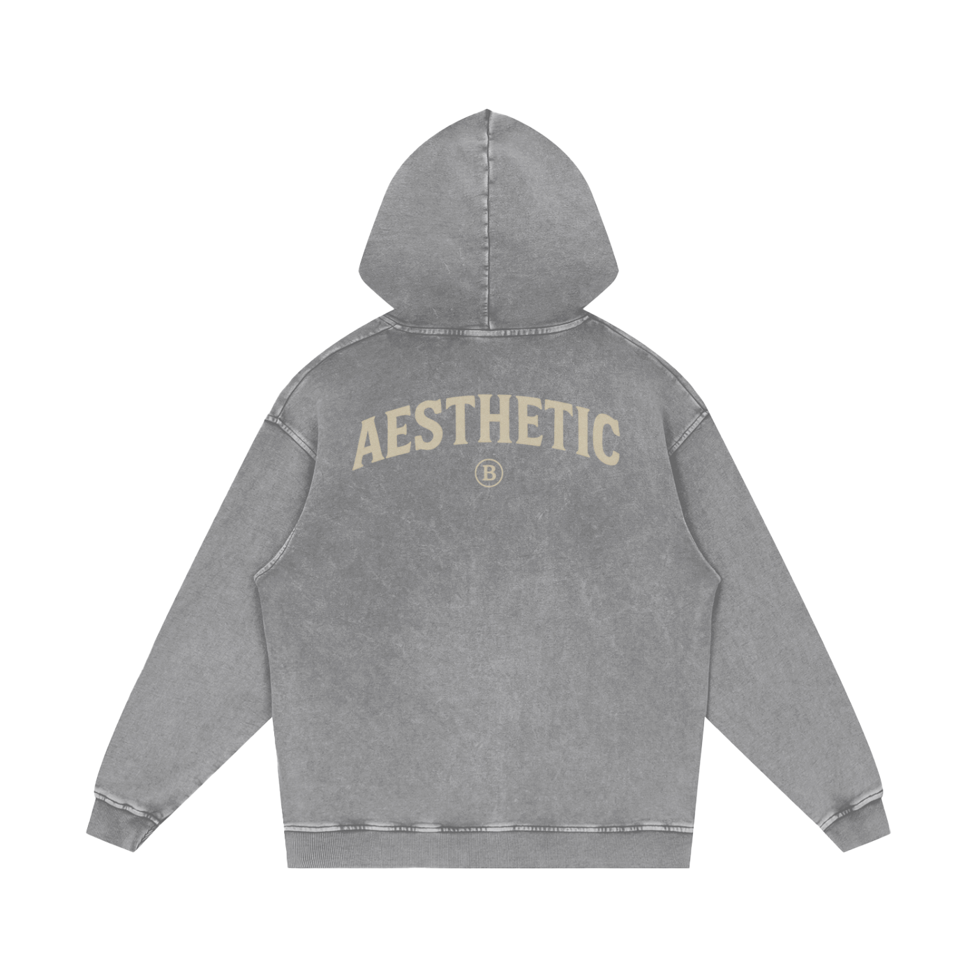 Snow Washed Loose Cotton Hoodie
